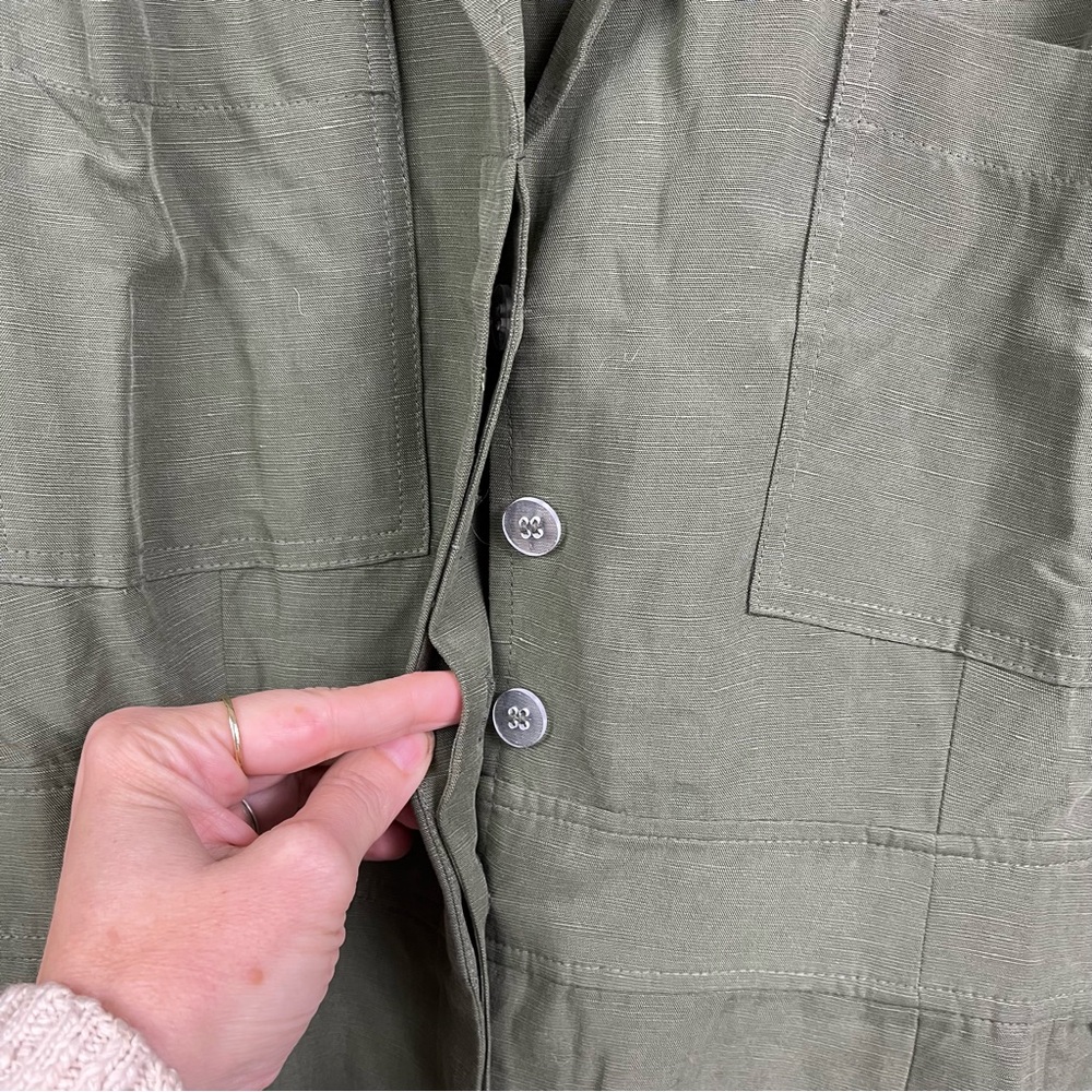 NWT Chelsea28 green wide leg utility jumpsuit - Picture 8 of 13
